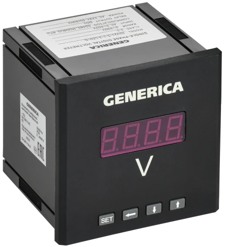 Вольтметр цифр. щит. 1-ф. DO RS-485 96х96 LED GENERICA фото 1