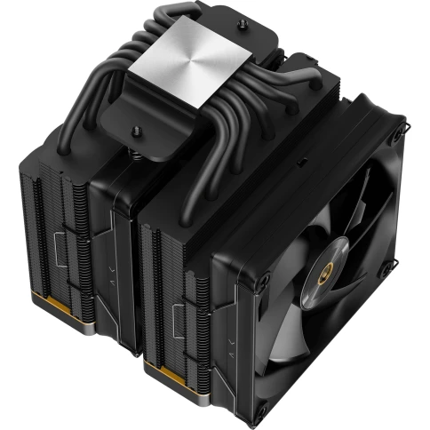 Кулер для процессора/ CPU Cooler Ocypus Iota A62 BK (260W, 4-pin PWM, LED temp., 158mm, Al/Cu, 6x6mm, 2x120mm, 77CFM, 29dBA, 2000RPM, S: 1851/1700/1200/115X, AM5/AM4, black) фото 5