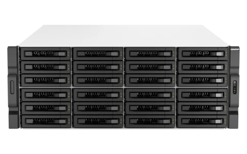 Сетевое хранилище без дисков/ ENTERPRISE QNAP TS-h3087XU-RP-E2378-64G QuTS hero NAS, Xeon E-2378 8C 16T 2.6-4.8GHz, 64 GB ECC DDR4 (4 x 16 GB) up to 128GB (4 x 32 GB), 30-bay (24 x 3.5-inch SATA + 6 x 2.5-inch SATA), 2x10 GbE, 2x2.5 GbE, 3xPCIe Slot (2 x фото 2