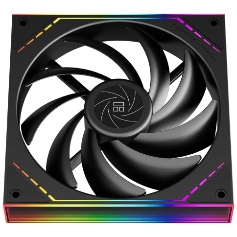 Кулер для корпуса/ Case Cooler Thermalright TL-M14 (140x144x25mm, 4-pin PWM, ARGB, 88.75CFM, 23.7dBA, 1500RPM, Black) фото 5