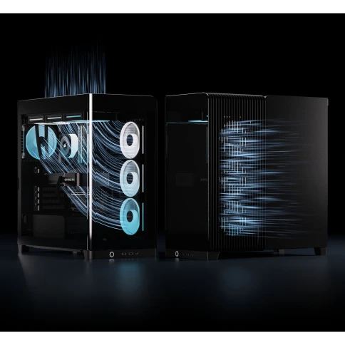 Корпус без блока питания/ Case Corsair Frame 4500X LX-R RGB iCUE LINK, Midi-Tower, TG, 3x120mm ARGB reverse fans, 2xUSB-A 3.2, 1xUSB 3.2 Type-C, E-ATX, ATX, mATX, mITX Black фото 7