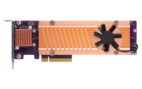 Плата расширения/ QNAP QM2-4S-240 Quad M.2 SATA SSD expansion card; supports up to four M.2 2280 formfactor M.2 SATA SSDs; PCIe Gen2 x4 host interface; Low-profile bracket pre-loaded, Low-profile flat and Full-height are bundled фото 2