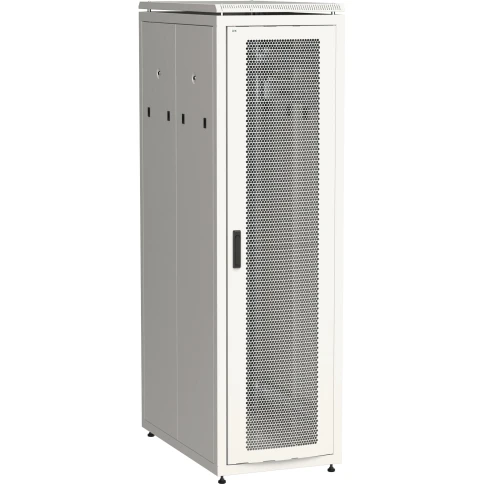 Шкаф сетевой 19" LINEA N 42U 600х1000 мм перфорированные двери серый фото 1