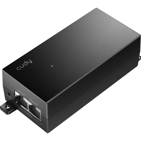 Адаптер PoE/ 30W 2.5Gbps PoE+/PoE Injector, 802.3at/802.3af Standard, Data and Power Carried over The Same Cable Up to 100 Meters, Plastic Case фото 1
