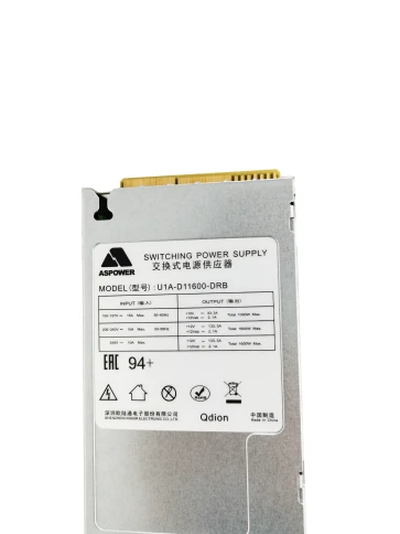 Блок питания серверный/ Server power supply Qdion Model U1A-D11600-DRB P/N:99MAD11600I1170311 CRPS 1U Module 1600W Efficiency 80 Plus Platinum, Gold Finger (option), Cable connector: C14 фото 2