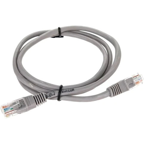 Патчкорд/ Патчкорд литой "Telecom" UTP кат.5е 1,0м серый фото 1