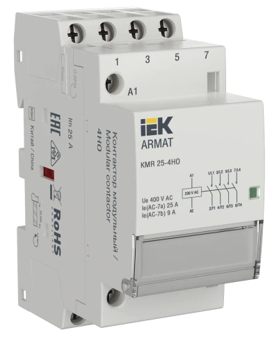 ARMAT Контактор модульный KMR 25А 230В AC 4НО IEK фото 1
