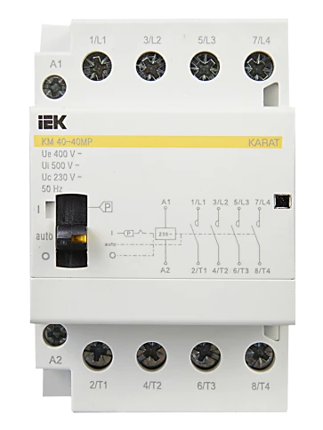 Контактор модульный с ручным упр. КМ40-40МР AC KARAT IEK фото 5