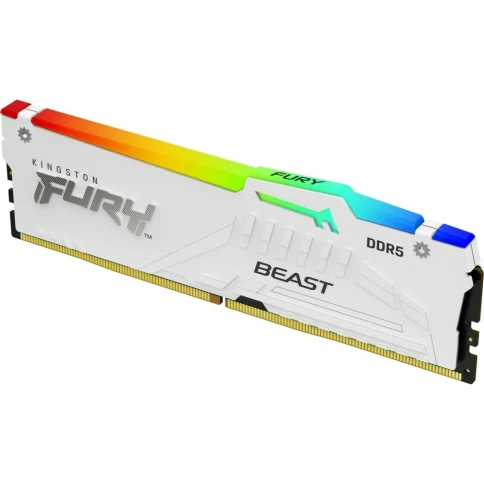 Память оперативная/ Kingston 32GB 5600MT/s DDR5 CL40 DIMM FURY Beast White RGB XMP фото 2