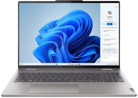 Lenovo Yoga 7 2-in-1 16AHP9 16"(1920x1200 IPS)/Touch/AMD Ryzen 7 8840HS(3.8Ghz)/16384Mb/512PCISSDGb/noDVD/Int:AMD Radeon 780M/Cam/BT/WiFi/71WHr/war 1y/1.99kg/arctic grey/Win11Home_ENG + 65W, с гравировкой фото 1