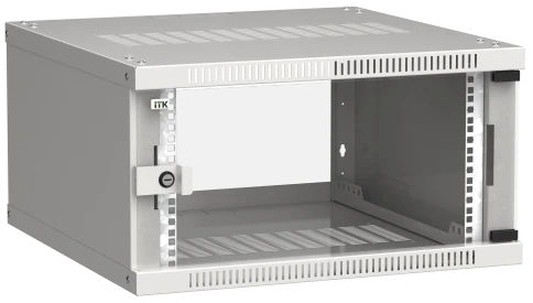 ITK Шкаф LINEA WE 6U 600x600мм дверь стекло серый фото 2