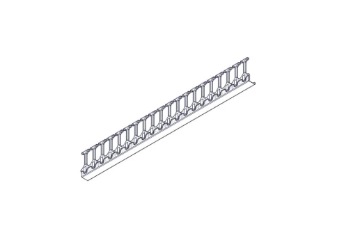 Vertical cable manager Systeme Electric, Excelente series, 42U, plastic fingers, single row, for mounting in a mounting channel фото 3