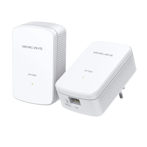 Комплект гигабитных адаптеров Powerline/ AV1000 Gigabit Powerline Kit, HomePlug AV2 standard, 1 Gigabit port, 300m over electrical circuits, plug and play фото 1