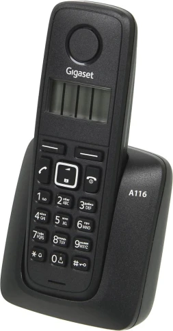 Р/Телефон Dect Gigaset A116 RUS черный АОН фото 1