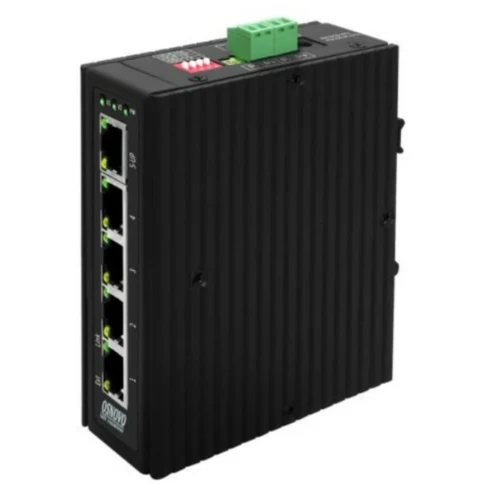 Коммутатор/ OSNOVO SW-70500-I Промышленный коммутатор Gb Ethernet на 5 портов, 5*10/100/1000Base-T, Встроенная грозозащита 6кВ, БП в комплект НЕ входит, монтаж на DIN-рейку (крепление в комплекте) фото 2