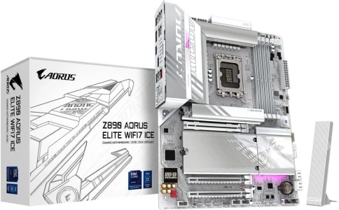 Материнская плата Gigabyte Z890 AORUS ELITE WIFI7 ICE Soc-1851 Intel Z890 4xDDR5 ATX AC`97 8ch(7.1) 2.5Gg RAID+DP фото 5