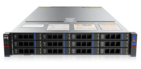 Серверная платформа/ Gooxi SL201-D12R-NV-G4 2u 12bay server with NVME bp,based on rapid sapphire 2xPCIe 5.0x16; 4xPCIe 5.0x8 2x 2.5" rear SAS/SATA 2x 2.5" rear NVMe 1300W 1+1 EU power cables фото 1