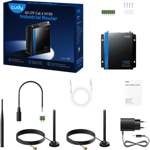 Промышленный маршрутизатор/ Industrial 4G LTE Cat4 Wi-Fi Router, LTE Cat4, N150 WiFi, 2 x 10/100M RJ45 Ports, 2 x SIM Slots, 1 x RP-SMA(Wi-Fi), 2 x SMA(4G), 1 x 7-Pin Industrial interface(RS485/RS232/IO),   1x 2-Pin Power Port, Support Wide Range Voltage, фото 6