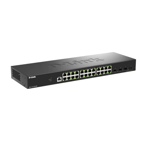 Коммутатор/ Управляемый L2 коммутатор, 24x1000Base-T, 4x10GBase-X SFP+, защита от статического электричества до 6 кВ, CLI, консольный порт RJ-45, RPS, поддержка Dying Gasp фото 1