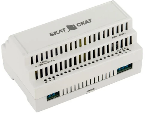 586 SKAT-12-6,0 DIN источник питания 12В 6А пластиковый корпус под DIN рейку 35 мм фото 3