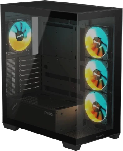 Корпус Gigabyte GB-C500P ST черный ATX 6x120mm 3x140mm 2xUSB3.0 audio bott PSU [28300-C500B-1CKR] фото 1