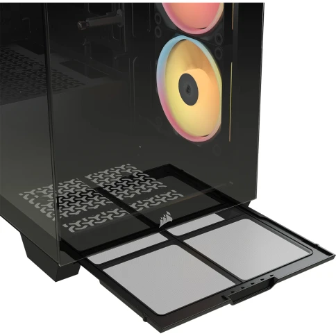 Корпус без блока питания/ Case Corsair 3500X LX-R RGB iCUE LINK, Midi-Tower, TG, 3x120mm ARGB, 2xUSB-A 3.2, 1xUSB 3.2 Type-C, E-ATX, ATX, mATX, mITX Black фото 2