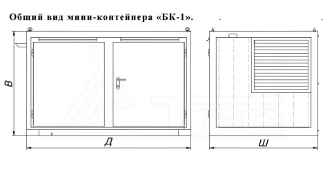 Блочно-модульный мини-контейнер БК-1 базовая комплектация фото 4