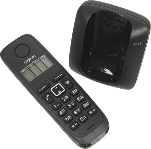 Р/Телефон Dect Gigaset A116 RUS черный АОН фото 5