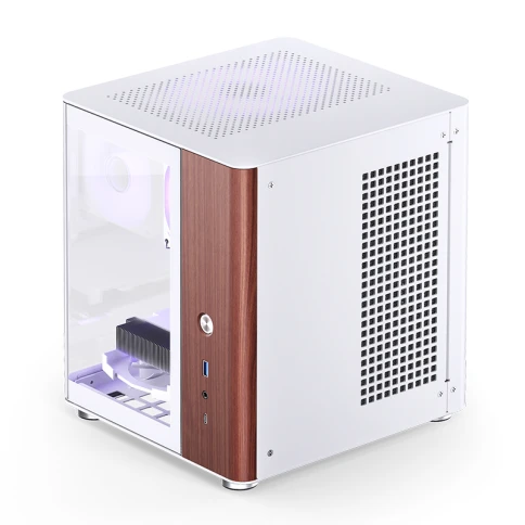 Корпус без блока питания/ Case JONSBO TK-0 White, Desktop SFF, TG, no fan, 1xUSB-A 3.2 + 1xUSB-C 3.2, SFX PSU Support, mITX White фото 8