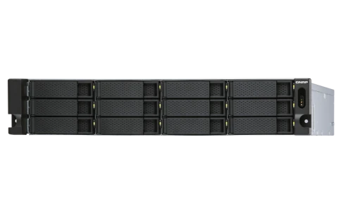 Полка расширения сетевого хранилища без дисков/ SMB QNAP TL-R1200S-RP SATA 6GB/s JBOD storage enclosure, 12-tray 3,5"/2,5" w/o HDD, 3 x SFF-8088, 2 PSU. Rackmount. W/o rail kit RAIL-B02 фото 3