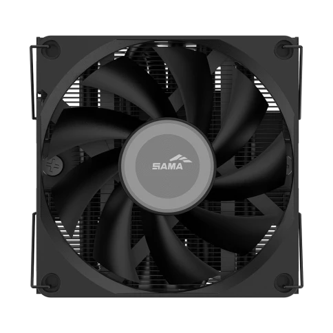 Кулер для процессора/ CPU Cooler SAMA U40 (130W, 4-pin PWM, 47mm, 4x6mm, 1x90mm, 38.18CFM, 34dBA, 2800RPM, S: 1851/1700/1200/115X, AM5/AM4, black) фото 3