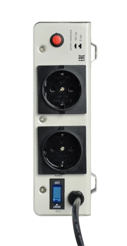 Стабилизатор POWERMAN AVS 2000S, ступенчатый регулятор, цифровые индикаторы уровней напряжения, 2000ВА, 140-260В, максимальный входной ток 15А, 2 евророзетки, IP-20, навесного исполнения, 310мм х 200мм х 68мм, 4,89 кг./ Stabilizer POWERMAN AVS 2000S, step фото 3