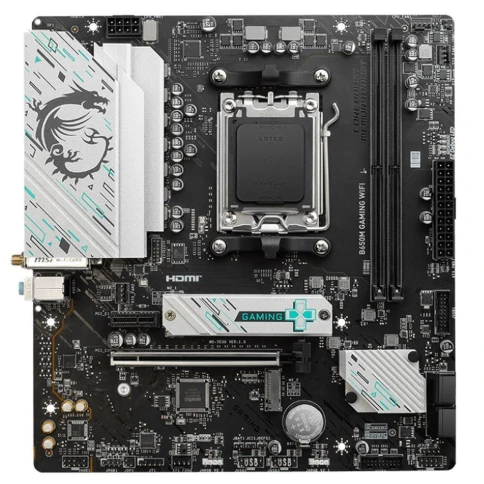 Материнская плата MSI B650M GAMING WIFI B650, AM5, 2*DDR5, 1*PCIEx16, 1*PCIEx1, 2*M.2, 1*TypeC, 7*USB3.2Gen1, 6*USB2.0, 4*SATA3.0, 2.5G, DP, HDMI, M-ATX, RTL фото 2