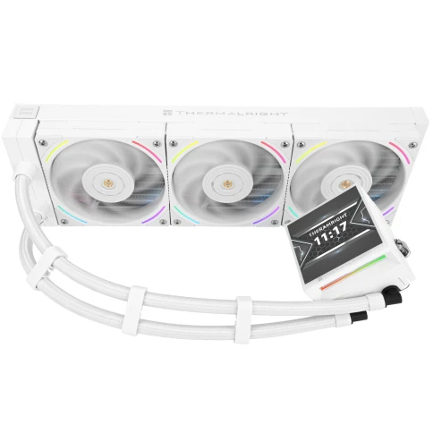 Водяное охлаждение для процессора/ Water Cooling System Thermalright Hyper Vision 360 (360mm, LED, White, ARGB/ Fans: 3x120mm, 69CFM, 27dBA, 2150RPM/ Pump height 68mm, 6400RPM, Rad thickness 27mm/ S: 1700, 1200, 1851, 115X, 2011, 2066, AM5, AM4) фото 5