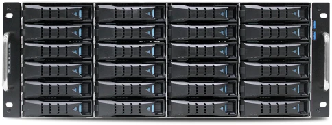 Серверная платформа/ SB401-VG, 4U, 2xLGA-3647, 24-bay storage server, 1x 24-port 12G SAS EOB backplane, 1200W platinum redundant power supply, 2x 7mm hot-swap OS, Virgo, Intel® Xeon® Scalable Processors, 12x ATX PWR/DDR4 2933 ECC RDIMM, Intel PCH C622, 2x фото 1