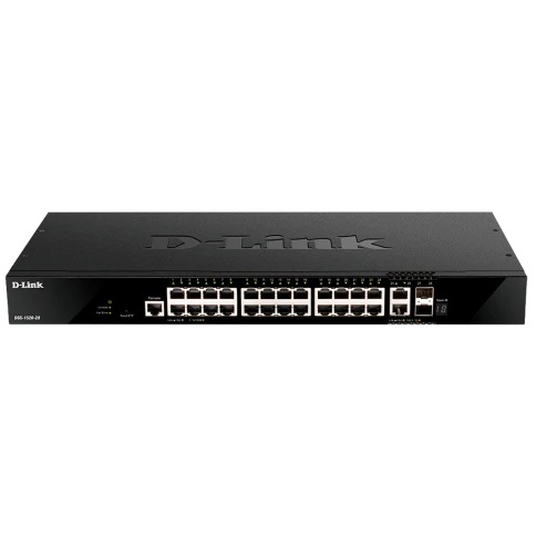 Коммутатор/ DGS-1520-28,DGS-1520-28/A1A Managed L3 Stackable Switch 24x1000Base-T, 2x10GBase-T, 2x10GBase-T, 2x10GBase-X SFP+, CLI, 1000Base-T Management, RJ45 Console фото 1