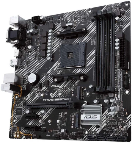 Материнская плата ASUS PRIME B550M-K Soc-AM4 AMD B550 4xDDR4 mATX AC`97 8ch(7.1) GbLAN RAID+VGA+DVI+HDMI [PRIME B550M-K] фото 3