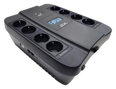Источник бесперебойного питания Powercom Spider SPD-550U LCD USB 330Вт 550ВА черный фото 1