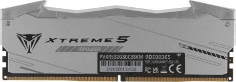 Память DDR5 2x16GB 8000MHz Patriot PVXR532G80C38KM Viper Xtreme 5 RGB RTL Gaming PC5-64000 CL38 DIMM 288-pin 1.45В с радиатором Ret фото 9