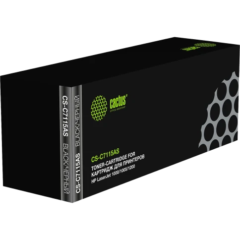 -/ Картридж лазерный Cactus CS-C7115AS C7115A черный (2500стр.) для HP LJ 1000/1005/1200 фото 5