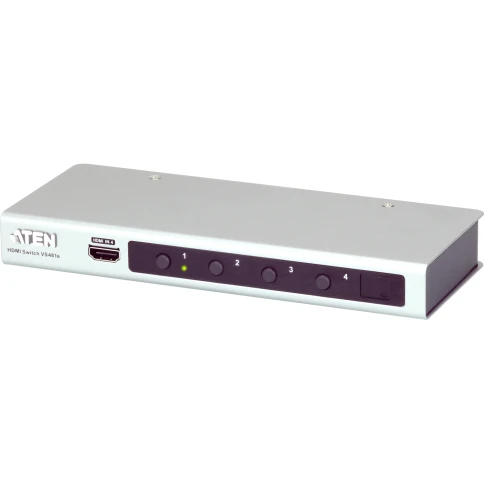 Переключатель, электрон., HDMI, 4> 1 телевизор/панель,Шнур HDMI 1.8м., (1600x1200 60Hz 480P/720P/1080i/1080P HDMI 1.2/HDCP упр. с помощью ИК пульта или  RS232)/ 4 PORT HDMI SWITCH W/1.8m W/EU ADP фото 1