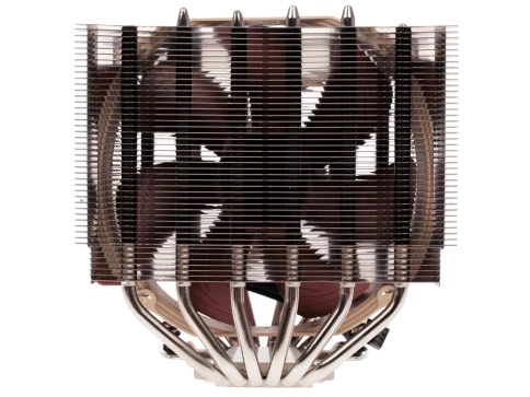 Кулер для процессора/ CPU Cooler Noctua NH-D15 (183W, 4-pin PWM, 165mm, Al/Cu, 6x6mm, 2x140mm, 82.43CFM, 24.6dBA, 1500RPM, S: 1851/1700/1200/115X, AM5/AM4, Beige/Brown) фото 1