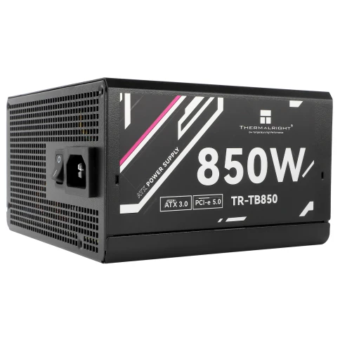 Блок питания 850W/ Power Supply Thermalright, 850W 80+ Bronze (ATX, 3.0, PCIe 5.0, Full modular, 1x24(20+4)pin, 2xCPU 8(4+4)pin, 4xPCIe*2 8(6+2)pin, 3xSATA3, 1x12+4pin (12VHPWR PCIe 5.0 12+4pin 600mm), 3xMOLEX4pin, Active, 120x120mm, 150x140x86mm, APFC, b фото 1