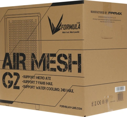 Корпус Formula Air Mesh G2 черный mATX 4x120mm 2x140mm 2xUSB3.0 audio bott PSU [AIR MESH G2] фото 14