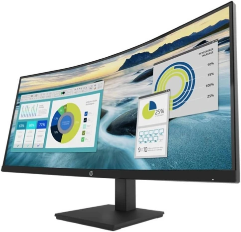 Монитор HP 34" P34hc G4 черный VA 21:9 HDMI матовая HAS 250cd 178гр/178гр 3440x1440 100Hz DP 2K USB 10.51кг фото 2