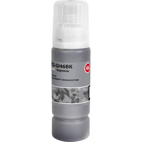 -/ Чернила Cactus CS-GI46BK черный135мл для Canon MAXIFY GX6040/GX7040 фото 1