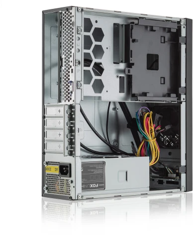 Корпус с блоком питания 300Вт./ Case Foxline FL-1001 mATX case, black, w/PSU TFX 300W, w/2xUSB2.0+2xUSB3.0, w/1xcombo audio, w/pwr cord, w/ 8cm FAN фото 5