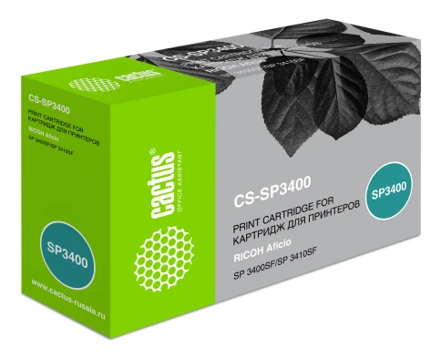 -/ Картридж лазерный Cactus CS-SP3400 407648 черный (5000стр.) для Ricoh Aficio SP 3400/3410/3410dn;SP фото 1