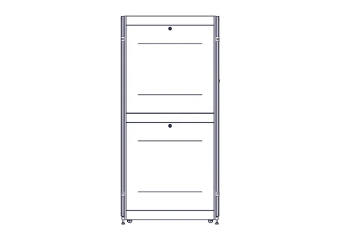 Шкаф Systeme Electric, серия Uniprom, 48U-800/1070, боковые панели 4шт, черный фото 2