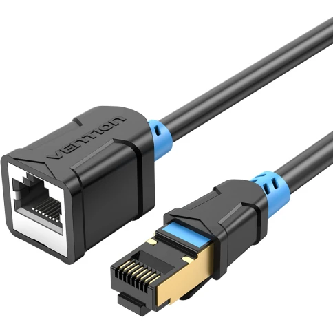 Патч-корд удлинитель Vention прямой SSTP cat.6, RJ45 - 3м. Черный фото 1